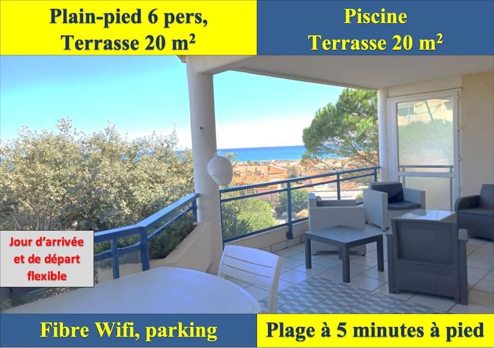 פלורי Plain-Pied, Terrasse, Piscine, Pleine Vue Mer, Plage A 6' A Pied, Parking, Wifi מראה חיצוני תמונה