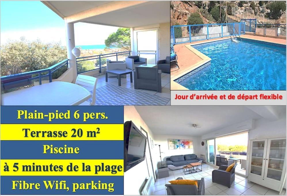 פלורי Plain-Pied, Terrasse, Piscine, Pleine Vue Mer, Plage A 6' A Pied, Parking, Wifi מראה חיצוני תמונה
